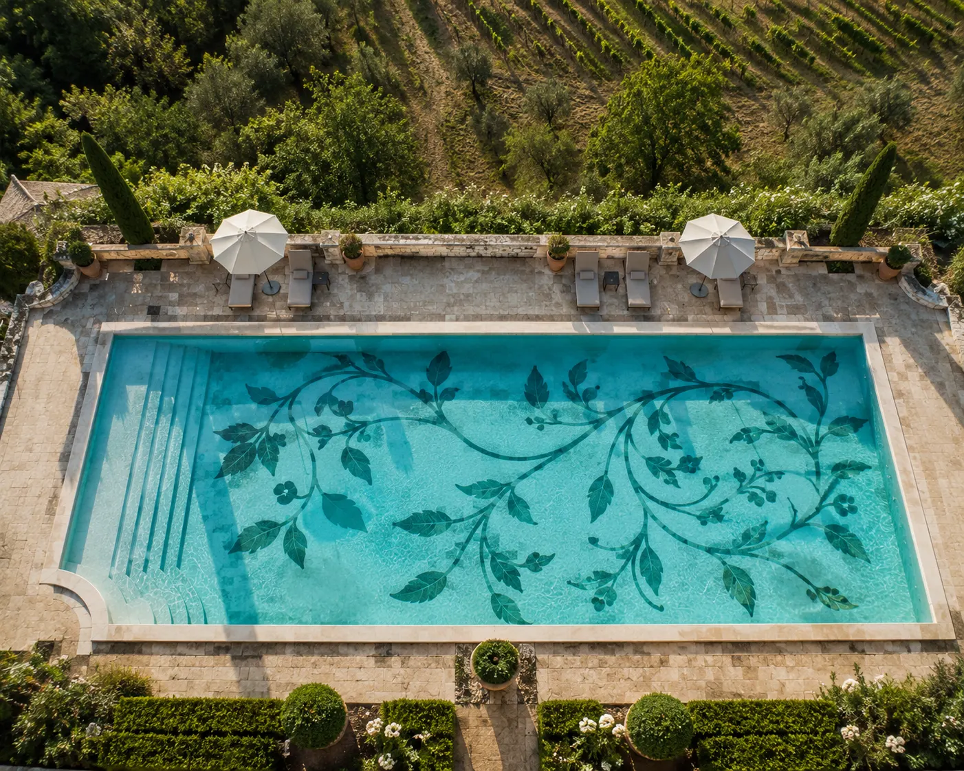 Villa Verde, Mosaico artesanal, Toscana, Italia